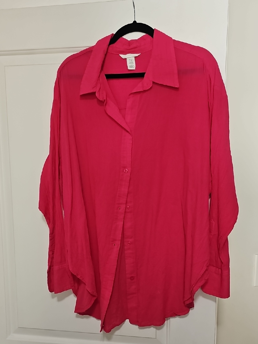H&M Hot Pink Button-Down Shirt